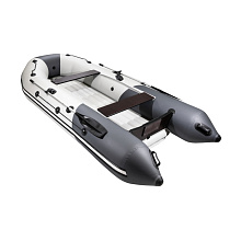 Надувная лодка ПВХ Таймень NX 3400 НДНД светло-серый/графит (надувное дно)