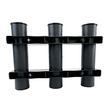 Подставка под удилище, 3 стакана, черная