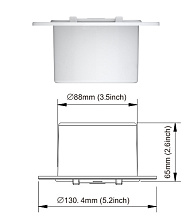 Лючок палубный SEAFLO, 130 мм, белый