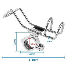Держатель удилища на леер Ø32 мм, 171х40 мм