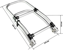 Трап складной 3 ступеньки, 270 мм.