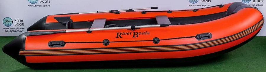 Надувная лодка ПВХ RiverBoats RB 390 (киль, слань)