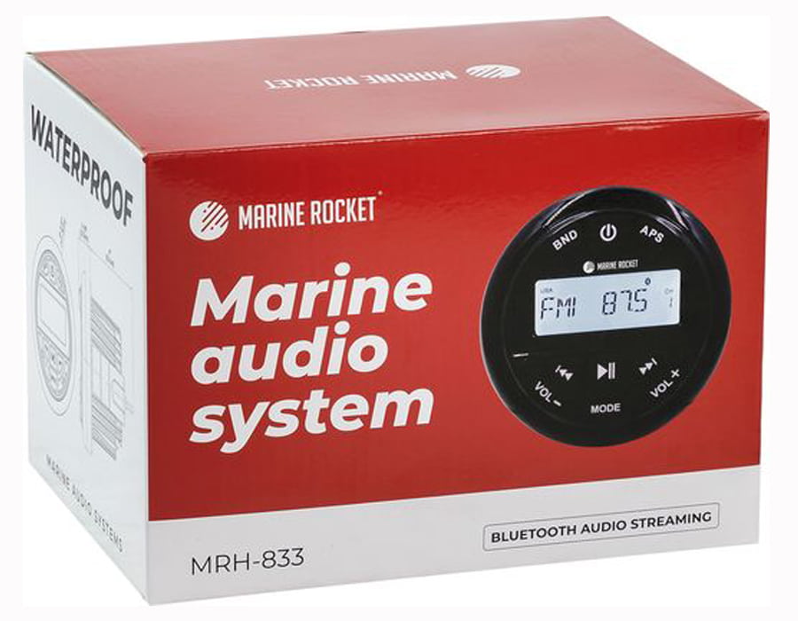 Магнитола Marine Rocket MRH-833, серебристый ободок