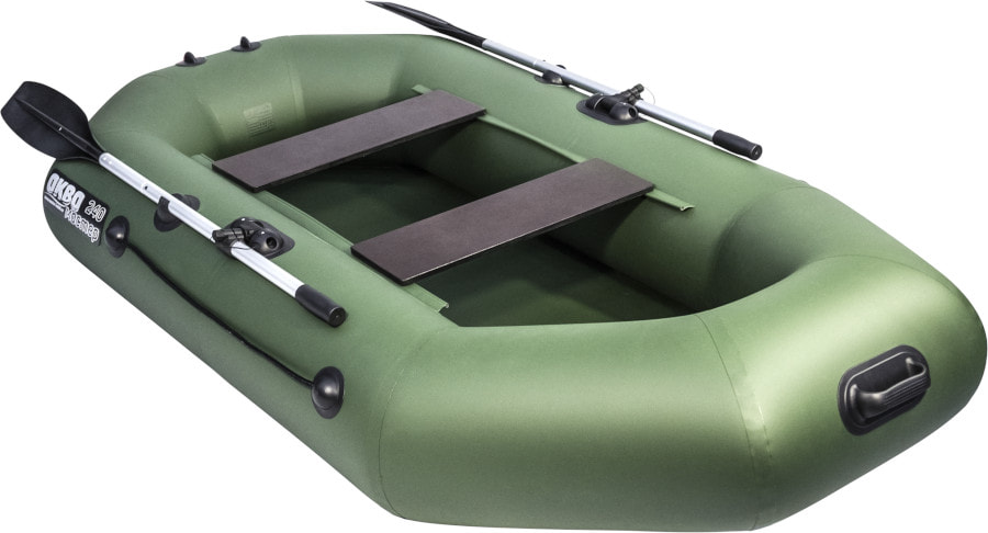 Надувная лодка Аква-Мастер 240 ЖСТ (сплошная слань-книжка + навесной транец)
