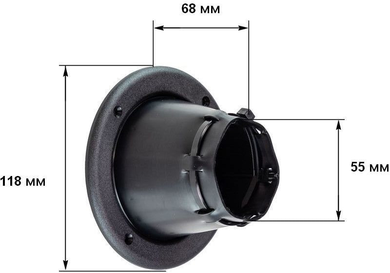 Уплотнитель для тросов управления регулируемый черный, д. 118 мм.